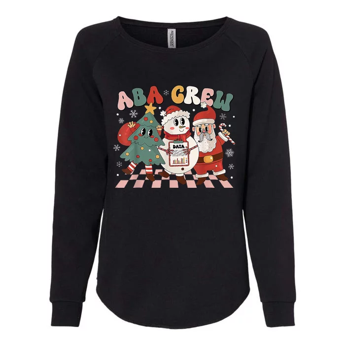 ABA Crew Christmas Applied Behavior Analysis Technician Xmas Womens California Wash Sweatshirt