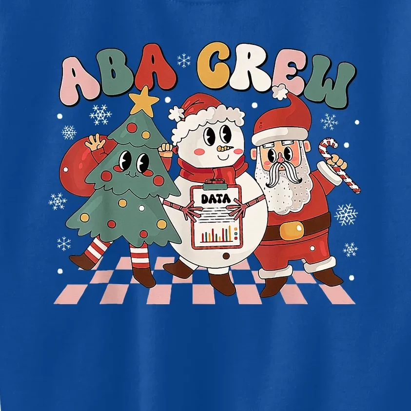 ABA Crew Christmas Applied Behavior Analysis Technician Xmas Kids Sweatshirt