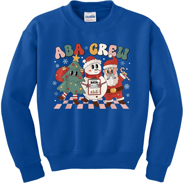 ABA Crew Christmas Applied Behavior Analysis Technician Xmas Kids Sweatshirt