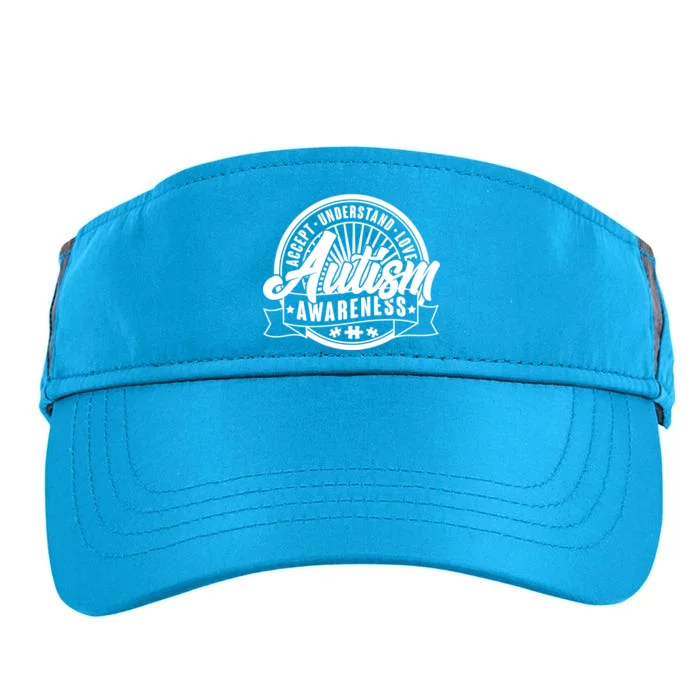 Accept Understand Love  Autism Awareness Logo Adult Drive Performance Visor