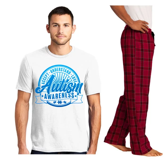 Accept Understand Love  Autism Blue Imprint Pajama Set