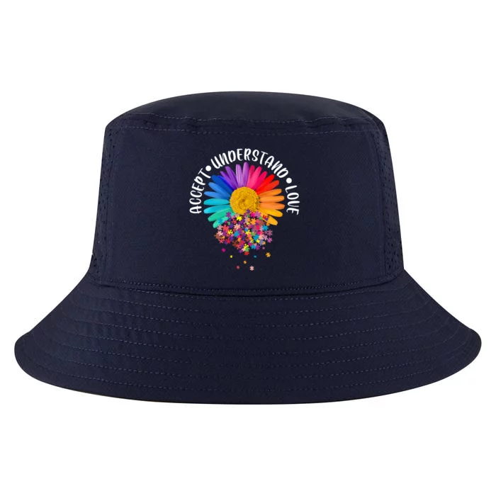 Accept Understand Love Autism Flower Puzzle Pieces Cool Comfort Performance Bucket Hat