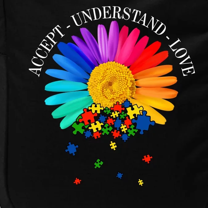 Accept Understand Love Autism Sunflower Impact Tech Backpack