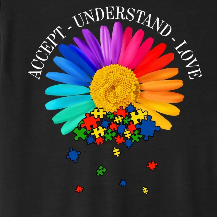 Accept Understand Love Autism Sunflower ChromaSoft Performance T-Shirt