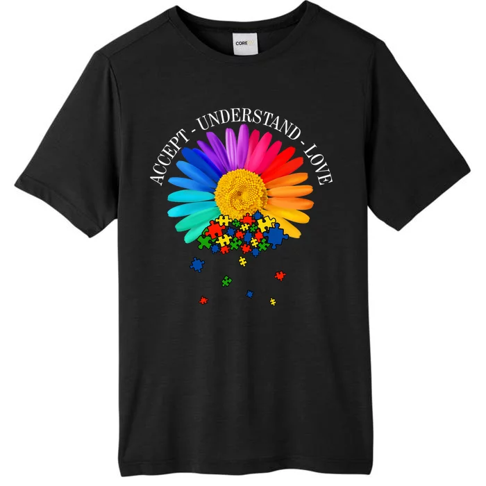 Accept Understand Love Autism Sunflower ChromaSoft Performance T-Shirt