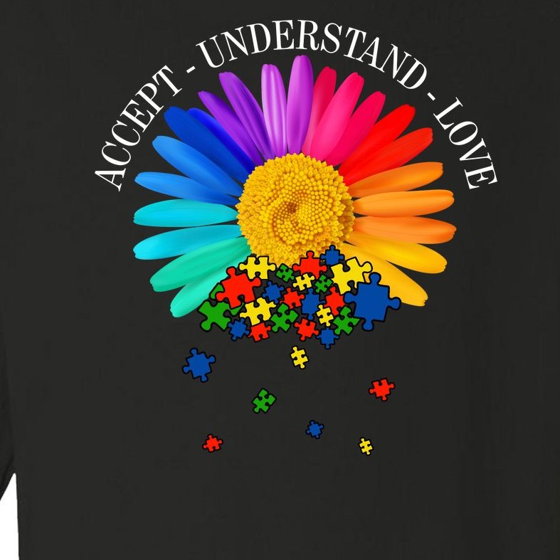 Accept Understand Love Autism Sunflower Toddler Long Sleeve Shirt