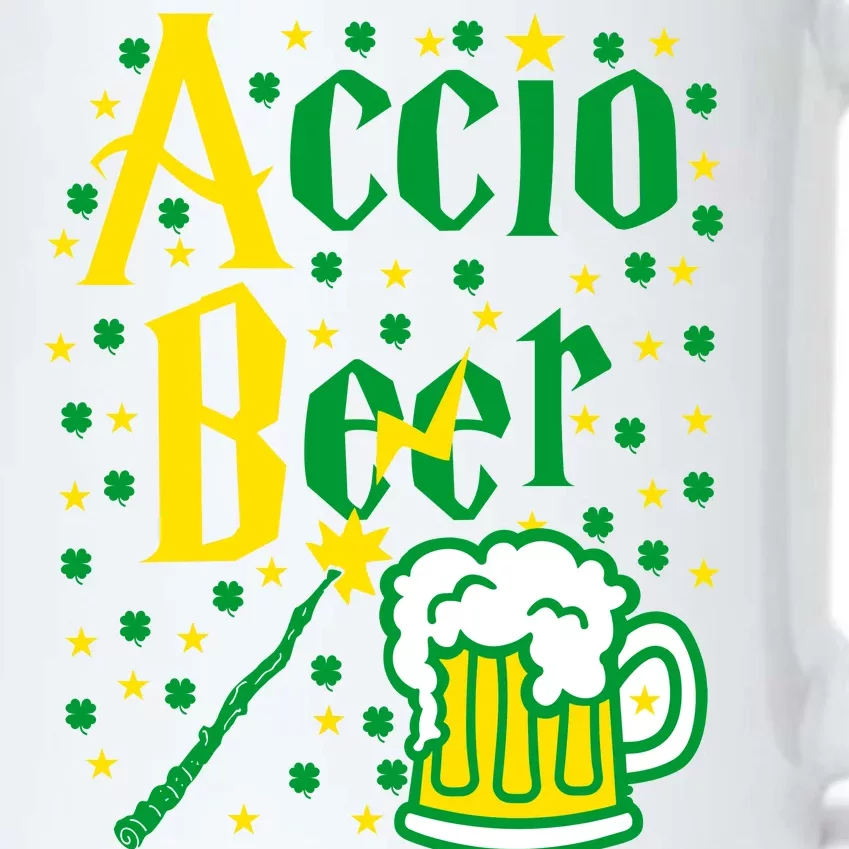 Accio Beer Wizard Wand Funny St Patrick's Day Black Color Changing Mug