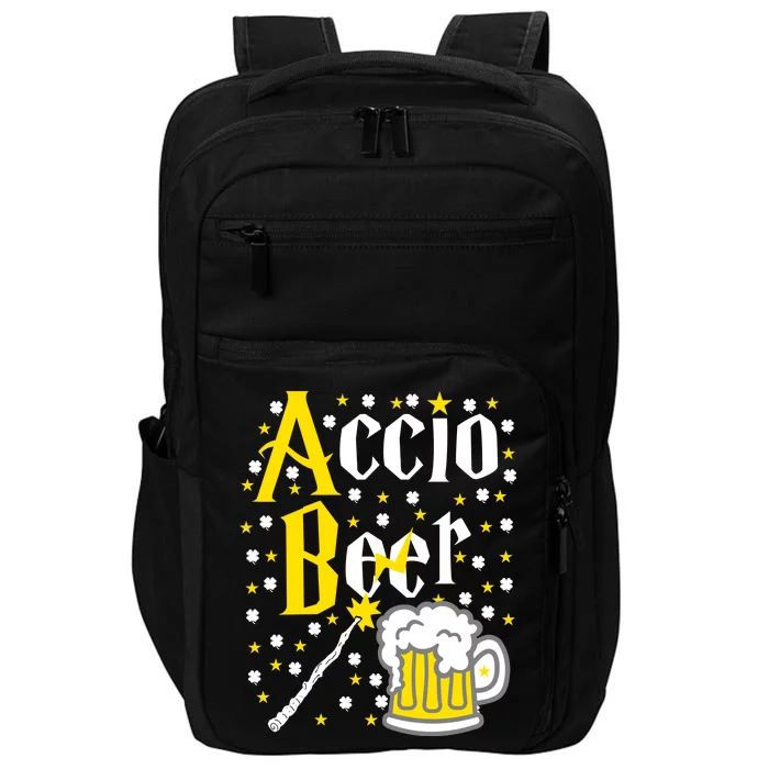 Accio Beer Wizard Wand Funny St Patrick's Day Impact Tech Backpack