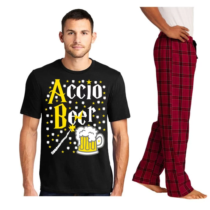 Accio Beer Wizard Wand Funny St Patrick's Day Pajama Set