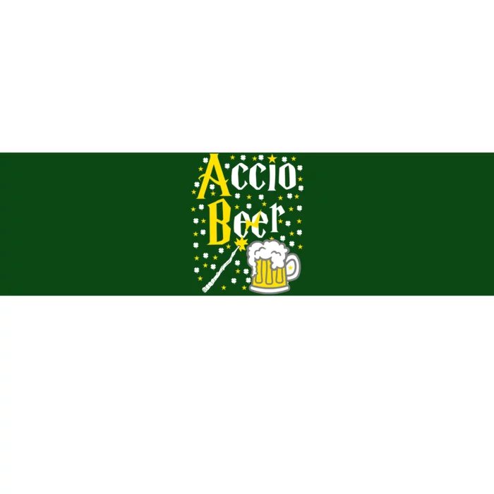 Accio Beer Wizard Wand Funny St Patrick's Day Bumper Sticker