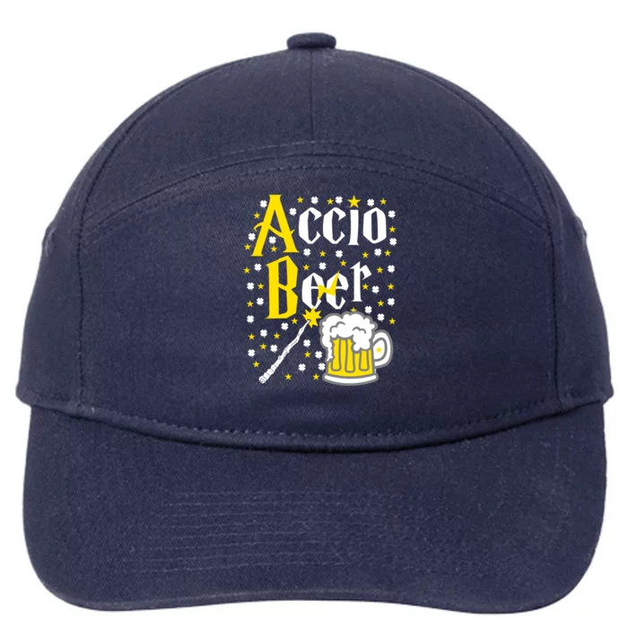 Accio Beer Wizard Wand Funny St Patrick's Day 7-Panel Snapback Hat