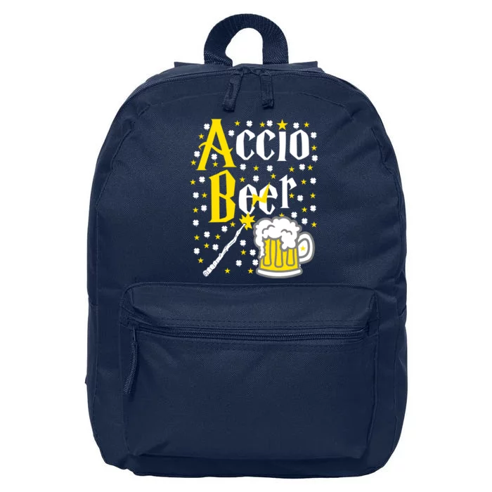 Accio Beer Wizard Wand Funny St Patrick's Day 16 in Basic Backpack