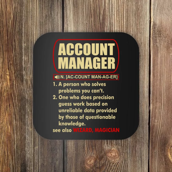 Account Manager Dictionary Definition Term Coaster