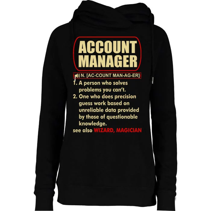 Account Manager Dictionary Definition Term Womens Funnel Neck Pullover Hood