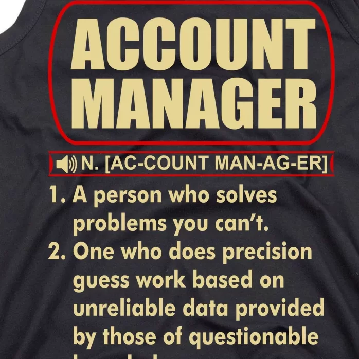 Account Manager Dictionary Definition Term Tank Top