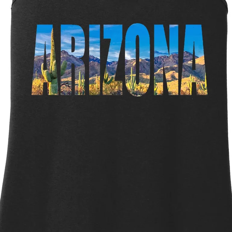 Arizona Cactus Dessert Mountains Nature Ladies Essential Tank