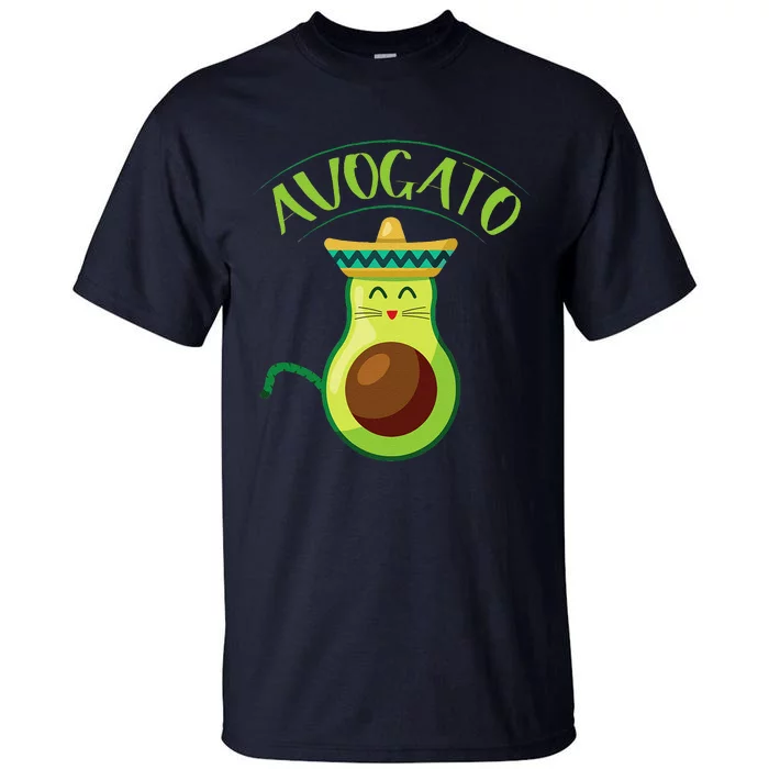 Avocado Cinco De Mayo Cinco De Meow Cat Avocado Tall T-Shirt