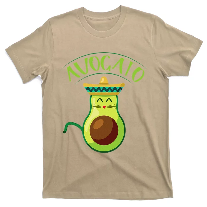 Avocado Cinco De Mayo Cinco De Meow Cat Avocado T-Shirt