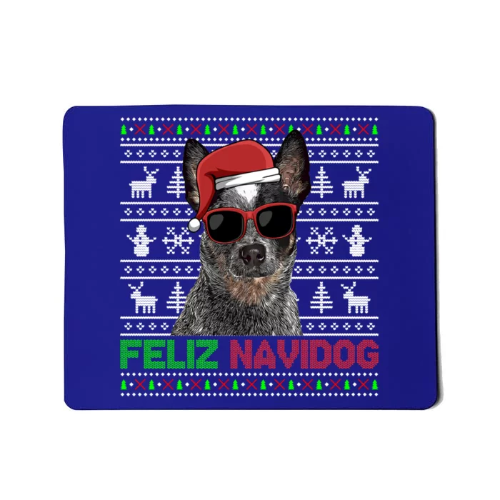 Australian Cattle Dog Feliz Navidog Funny Christmas Meaningful Gift Mousepad