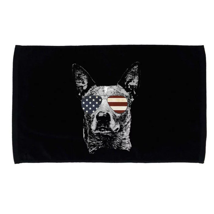 Australian Cattle Dog USA Flag Merica Funny Cute Women Microfiber Hand Towel