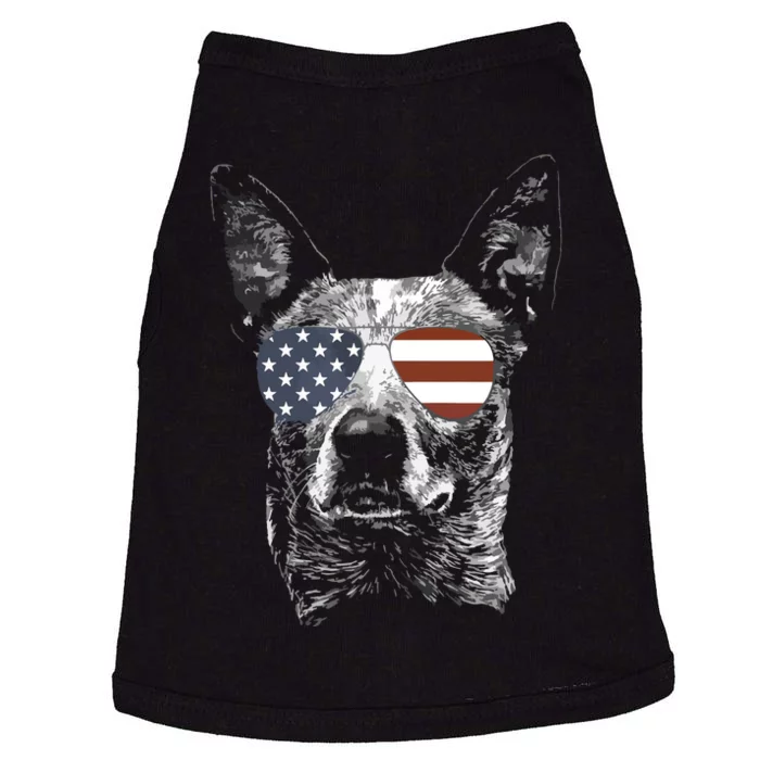 Australian Cattle Dog USA Flag Merica Funny Cute Women Doggie Tank