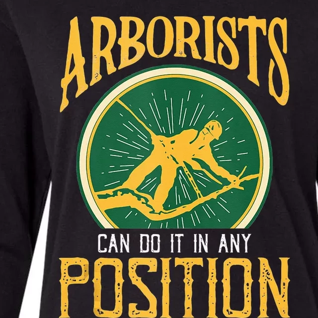 Arborists Can Do It In Any Position Arborist Womens Cotton Relaxed Long Sleeve T-Shirt