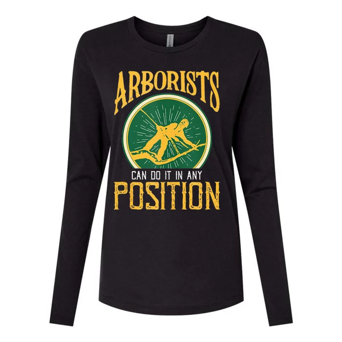 Arborists Can Do It In Any Position Arborist Womens Cotton Relaxed Long Sleeve T-Shirt