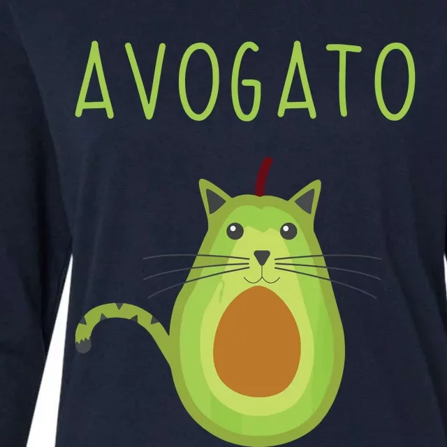 Avogato Cinco De Mayo Gift Cinco De Meow Cat Avocado Womens Cotton Relaxed Long Sleeve T-Shirt