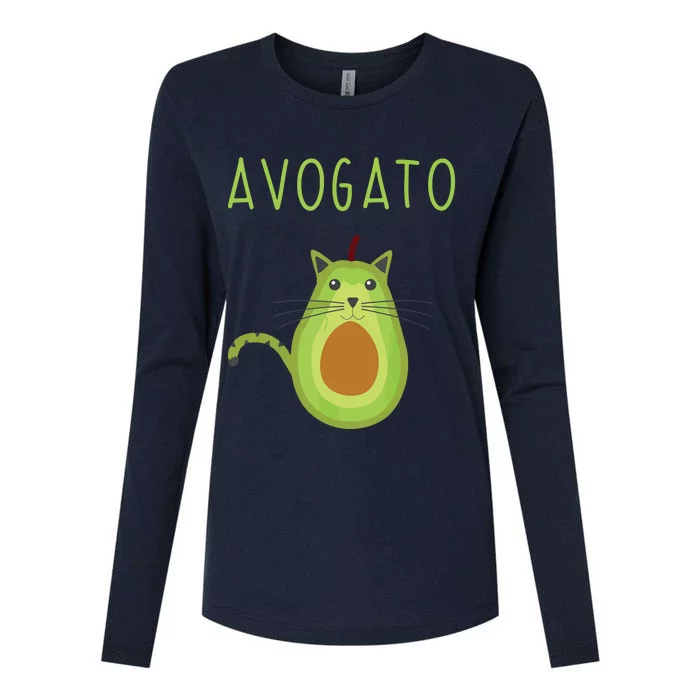 Avogato Cinco De Mayo Gift Cinco De Meow Cat Avocado Womens Cotton Relaxed Long Sleeve T-Shirt