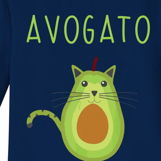 Avogato Cinco De Mayo Gift Cinco De Meow Cat Avocado Baby Long Sleeve Bodysuit