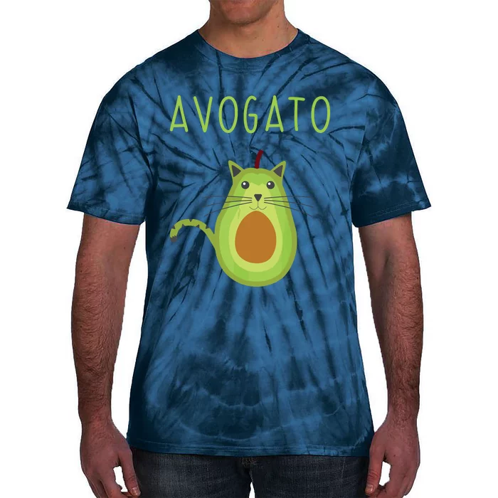 Avogato Cinco De Mayo Gift Cinco De Meow Cat Avocado Tie-Dye T-Shirt