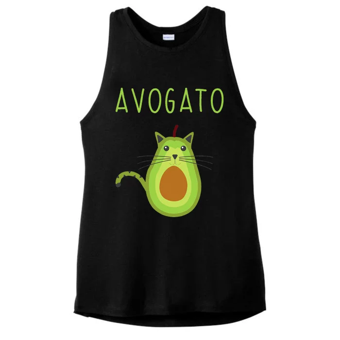 Avogato Cinco De Mayo Gift Cinco De Meow Cat Avocado Ladies Tri-Blend Wicking Tank