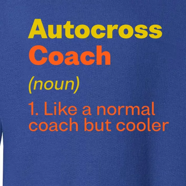 Autocross Coach Definition Funny Auto Racing Humor Gift Toddler Sweatshirt