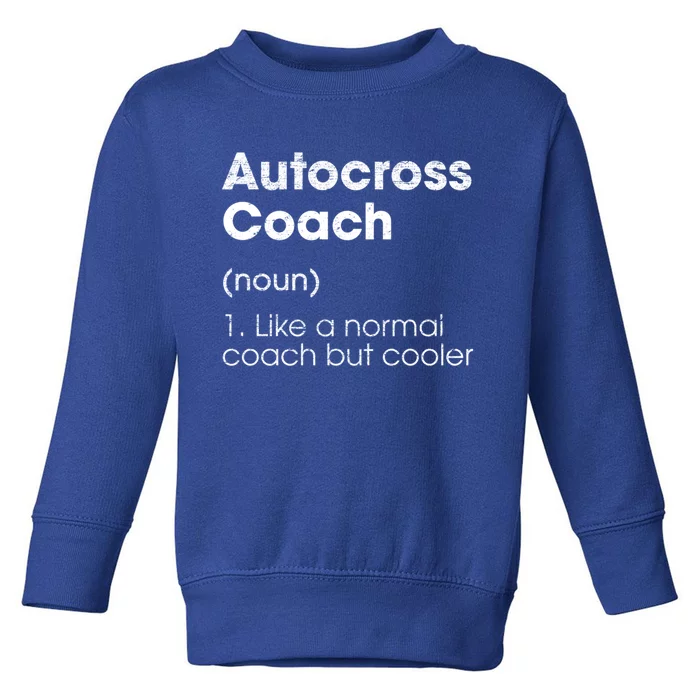 Autocross Coach Definition Funny Auto Racing Humor Gift Toddler Sweatshirt