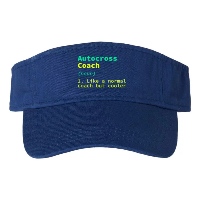 Autocross Coach Definition Funny Auto Racing Humor Great Gift Valucap Bio-Washed Visor