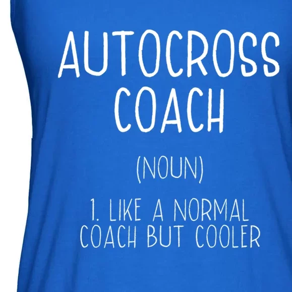 Autocross Coach Definition Funny Auto Racing Humor Gift Ladies Essential Flowy Tank