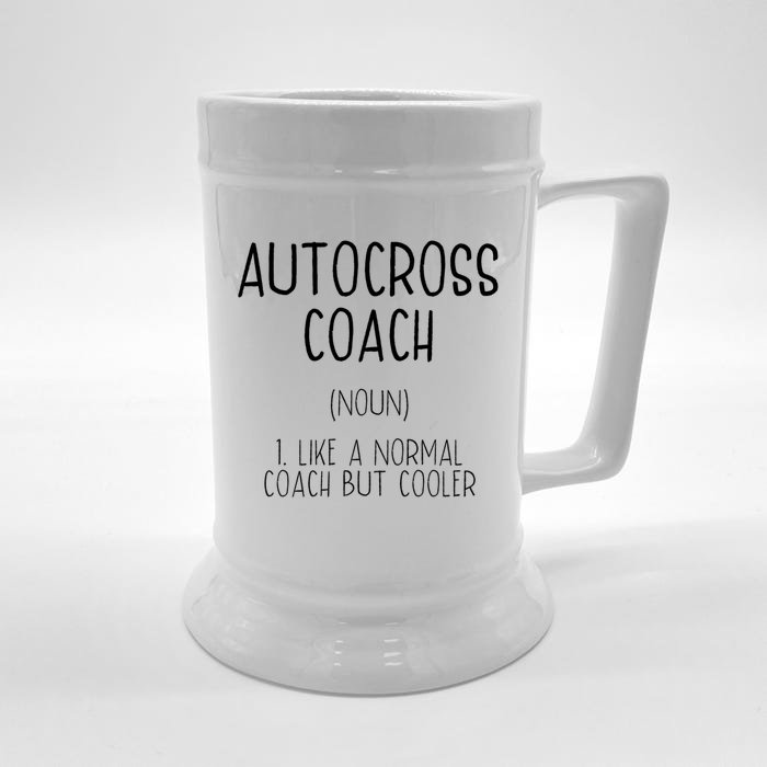 Autocross Coach Definition Funny Auto Racing Humor Gift Front & Back Beer Stein