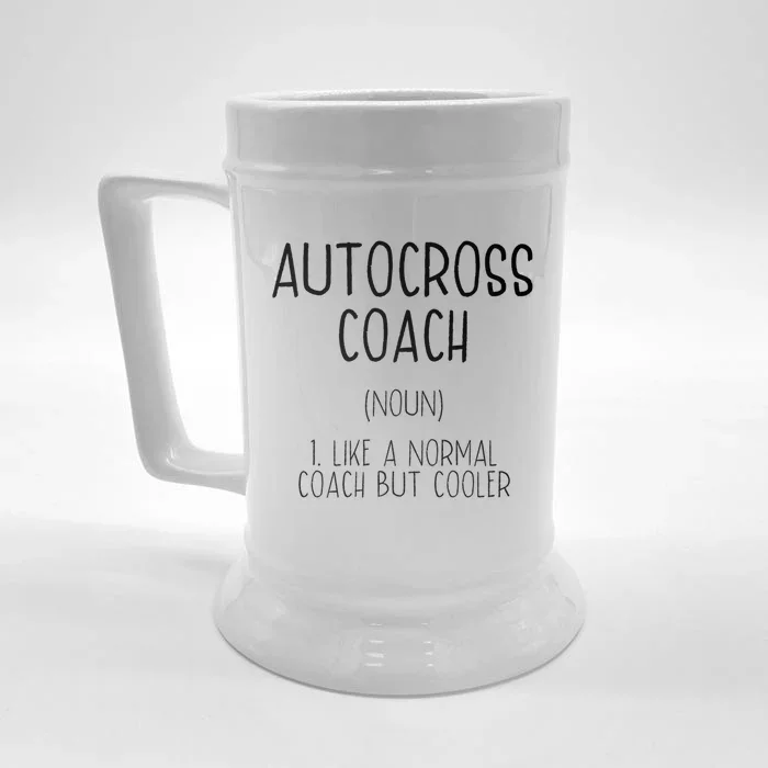 Autocross Coach Definition Funny Auto Racing Humor Gift Front & Back Beer Stein