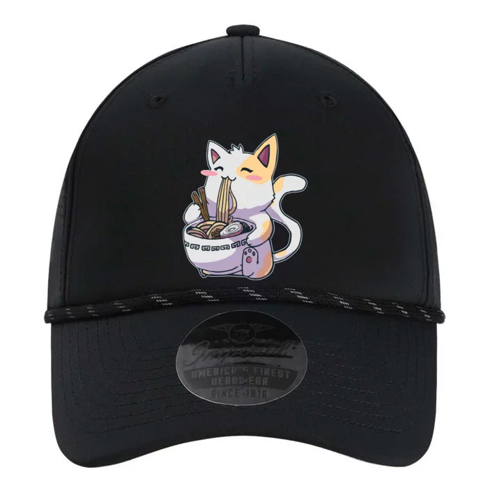 Anime Cat Eating Ramen Performance The Dyno Cap