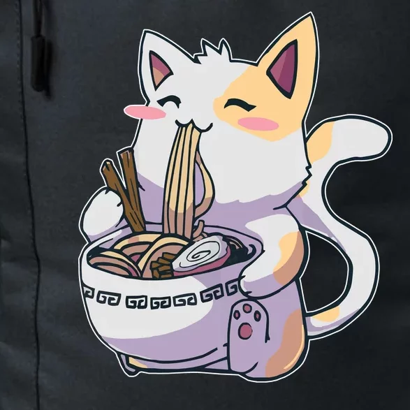 Anime Cat Eating Ramen Daily Commute Backpack