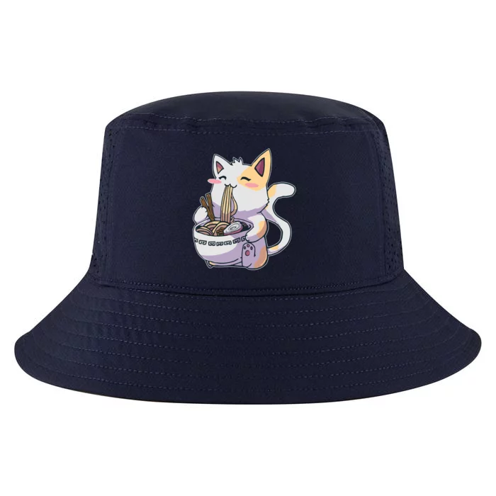 Anime Cat Eating Ramen Cool Comfort Performance Bucket Hat