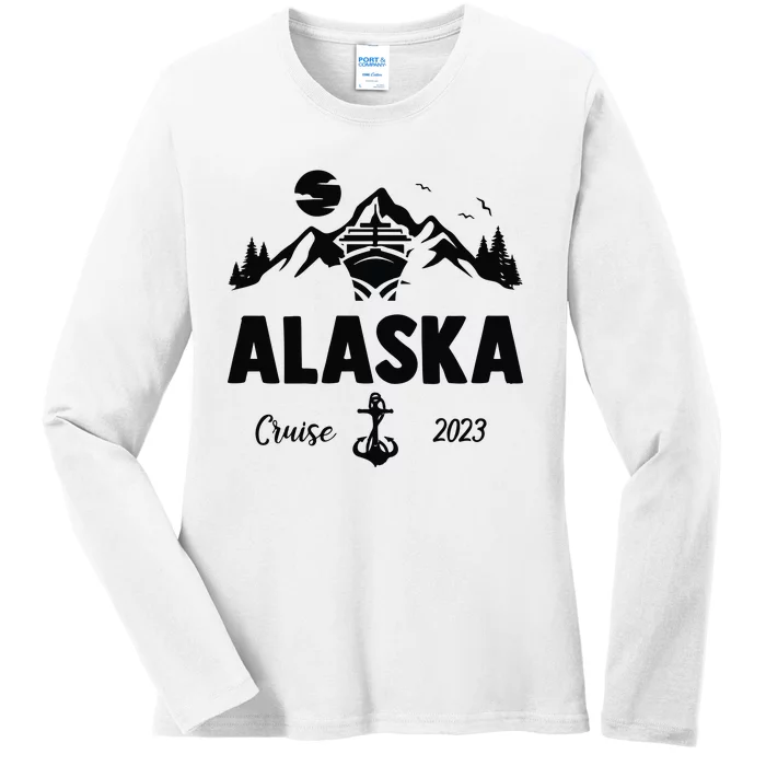 Alaska Cruise Family Cruise Matching Ladies Long Sleeve Shirt