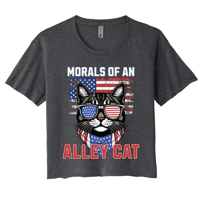 Alley Cat Funny Debate Election Presidential Debate Women's Crop Top Tee