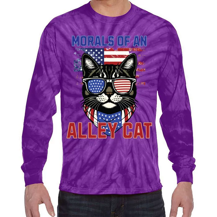 Alley Cat Funny Debate Election Presidential Debate Tie-Dye Long Sleeve Shirt