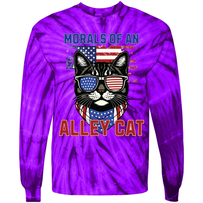 Alley Cat Funny Debate Election Presidential Debate Tie-Dye Long Sleeve Shirt