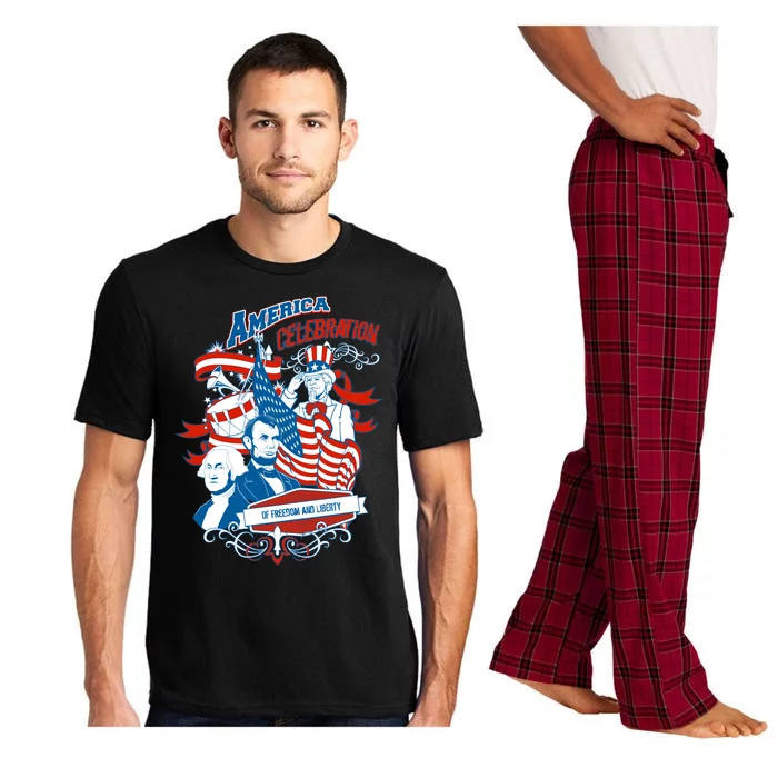 America Celebration Freedom Liberty Lincoln Washington Pajama Set