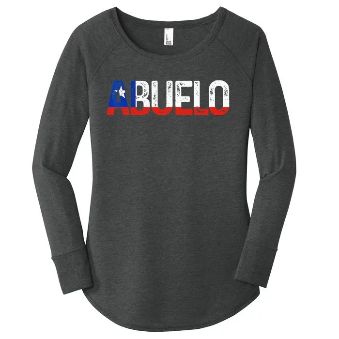 Abuelo Chilean Flag Pride Grandpa Chile Fathers Day Women's Perfect Tri Tunic Long Sleeve Shirt