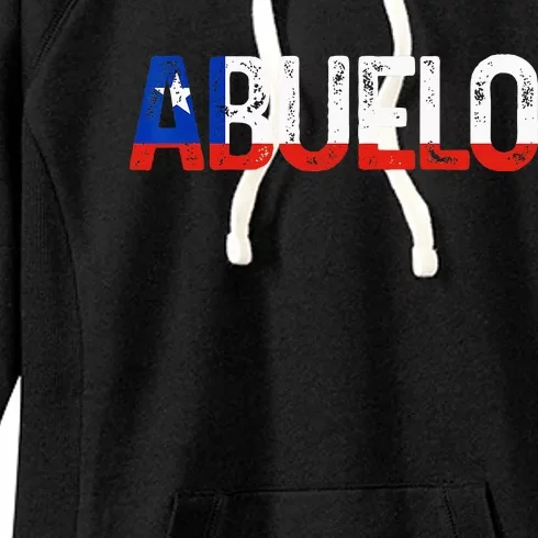 Abuelo Chilean Flag Pride Grandpa Chile Fathers Day Women's Fleece Hoodie