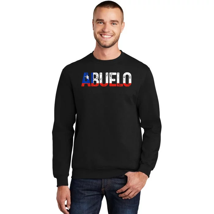 Abuelo Chilean Flag Pride Grandpa Chile Fathers Day Tall Sweatshirt