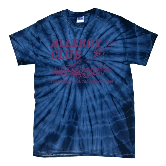 Allergy Club Funny Aesthetic Cartoon Tie-Dye T-Shirt